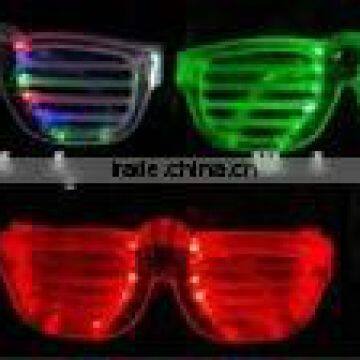 Multi-Colored LED Light-Up Flashing Rave Party Glasses