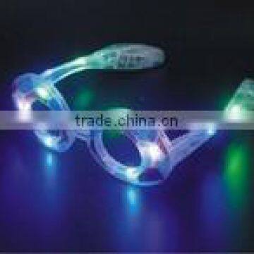 Multi-Colored LED Light-Up Flashing Rave Party Glasses