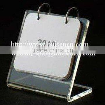 Transparent new poducts acrylic desktop calendar stand