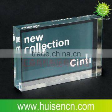 Acrylic logo block made by foshan huisen