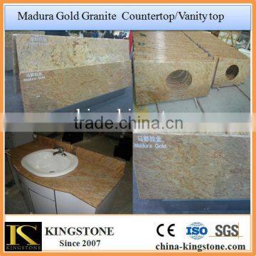 Madura Gold Granite One Piece Vanity Top Bathroom Vanity Top Sink