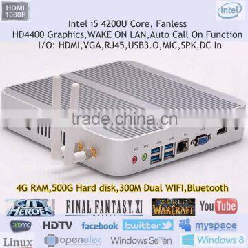 Mini Nettop PC I5 Core DX 11 3D Blue-ray 4K HD Support Gigabit Networking Max 16G RAM WIFI 4GB DDR3L 500G HDD HTPC