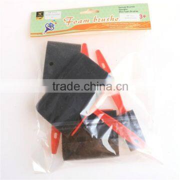 4 Pcs 2015 New Design Plastic Handle Black Foam Brush photo-5