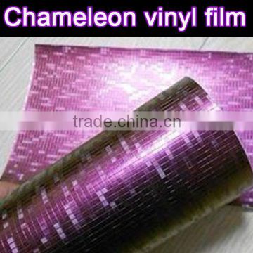 Chameleon carbon fiber vinyl sticker for car body full wrap