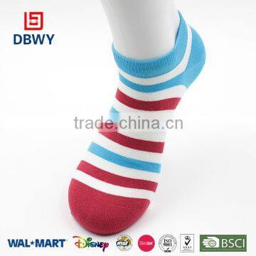 2015! Custom Design Strip Cotton Girl Socks China Manufacturer in High Quality!