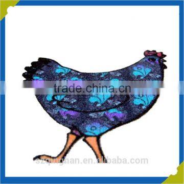 Animal Chicken Sublimation Thermal Flocking Label For Garment