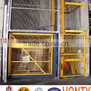 China supplier offers cheap warehouse hydraulic residential cargo lift outdoor lead rail lift