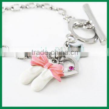 Feminine Ballet Zinc Alloy Chain Bracelet