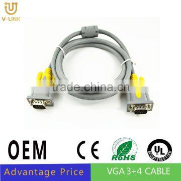 Alibaba China high Definition Male to Male Vga to Vga Cable 3+3/3+6/3+9