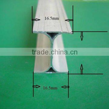 16.5mm*21.7mm*16.5mm aluminium bending rail profile for curtain