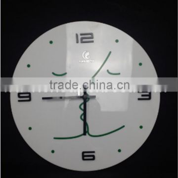 Custom round shape acrylic wall clock