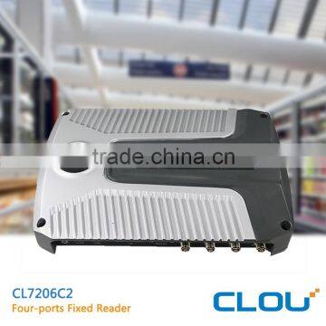 Four-port fixed rfid reader writer, 15m long range rfid reader, uhf rfid reader with Linux OS