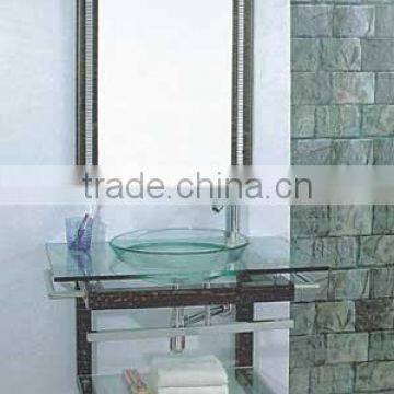 glass vanity/bathroom glass vanity/hanging glass vanity