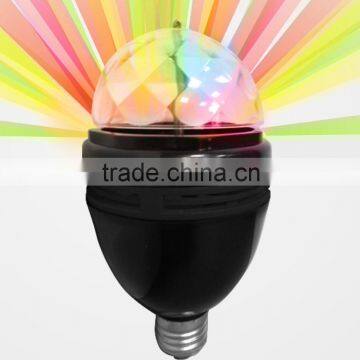 3W E27 RGB Color Changing Rotating LED Crystal Magic Ball light