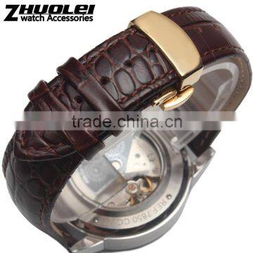 Cheap Genuine Leather Watch Band With Double Click Stainless Steel Buckle 18|19|20|21|22mm photo-4