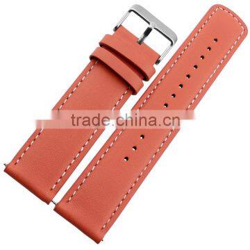2015 New Style 22mm Black Orange Pink Leather Watch Strap Wholesale 3pcs photo-3