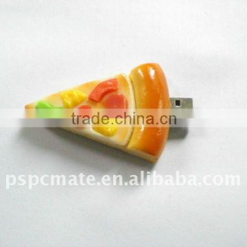 PVC pizza shape pen drive,usb flash memory