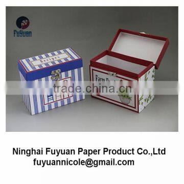 decorative cardboard recipe box with recipe cards storage box                        
                                                Quality Choice