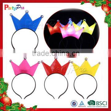 2015 LED Flashing Crown Head Hoop Novelty Decoration for Party Decoration