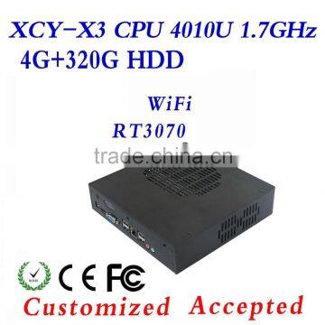 Mini PC Intel Core i3 Window 8.1/7/Linux/XP Dual Core CPU X3 4G RAM+320G HDD+WIFI Thin Client