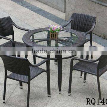 Rattan Dining Chair With PE Rattan For Garden Use