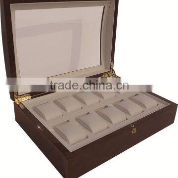 10 Slots Wooden Watch Box with Window