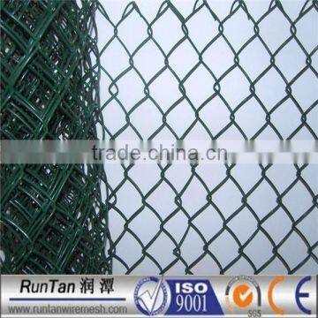 ASTM A392 hot dipped galvanized and pvc coated diamond chain link mesh fence (Since 1989)