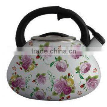 3.2L Enamel Kettle/Whistle Ketlte full decor Whistle Teapot/Enamel Teapot