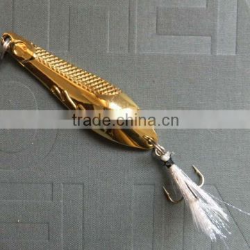 24G Gold with plastic tail New Style Zinc Spoon&Spinner