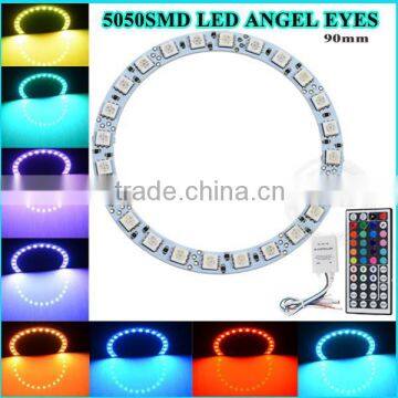 90mm 24*2 SMD Angle eyes ring led light for car motor vehicle decoration angel eyes headlight for toyota