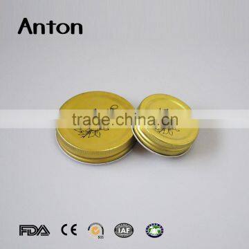 Gold Glass Fruit Bottle Tinplate Metal Lid With Printing photo-2