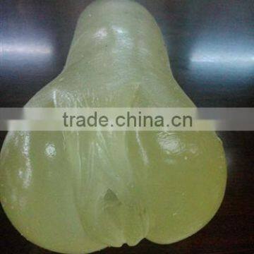 Soft light clear yellow artificial vagina women's fake clitoris G-spot sexy pussy toys for male