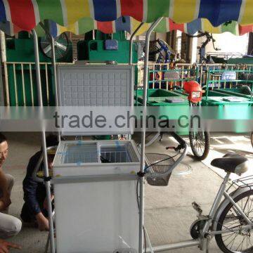 Solar Freezer With Ice Cream Bike