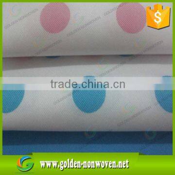 china manufacturer waterproof and eco pp spunbond printed nonwoven fabric, printed spunbond fabric/textile for packaging bag