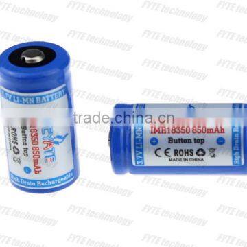 FEYATE IMR 18350 li-ion battery 3.7v 850mAh