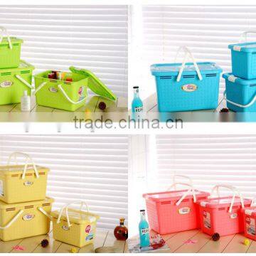 High quality Colorful utilityl lockable plastic laundry storage box