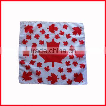 49*49cm Canada bandana,polyester bandana,red white bandana