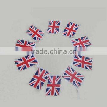 14*21cm UK national flag,promotion rectangle flag,cheap price string flag