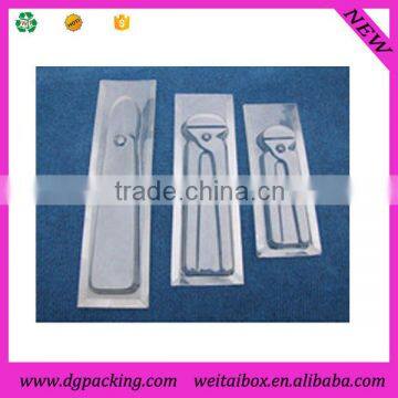 light clear disposable hardware blister packaging box with hanging hole