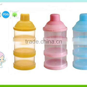 3 layers plastic food container baby milk powder container storage box