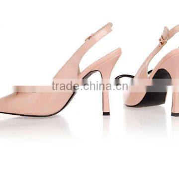 2016 popular pink real leather high-end high heel fashionalbe Women lovely Pumps