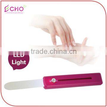 Hot Pink LED Light-up Glass Nail File