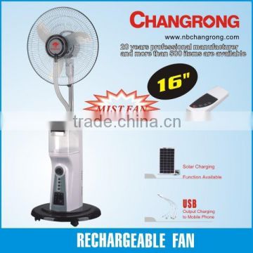 Factory OEM water mist rechargeable fan with 2.2L water tank capacity