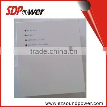 38w 15CH 12V 5A cctv power supply/Mmonitor power /metal box, battery backup