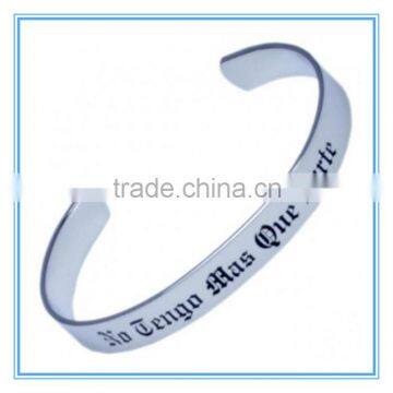 No Tengo Mas Que Darte Stainless Steel Cuff Bracelet