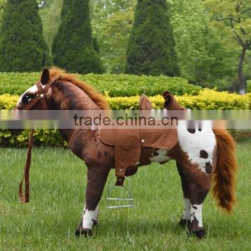 2015 hot sale plush horse toy ride on horse toy pony toy for kids