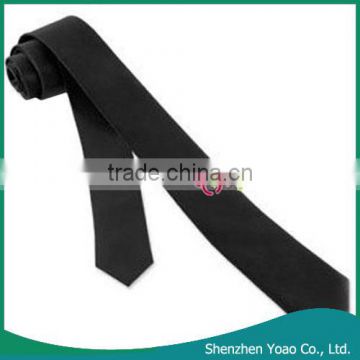 Black 2 Inch Narrow Polyester Ties