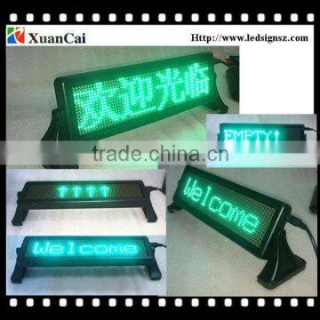 ABS fire proof black frame Green 16*64SMD mini LED car sign