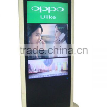 Marble floor standing lcd advertising player