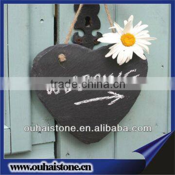 Natural black art crafts slate stone modern hanging memo board